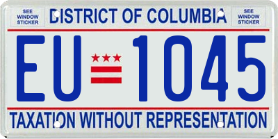 DC license plate EU1045