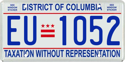 DC license plate EU1052