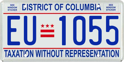 DC license plate EU1055