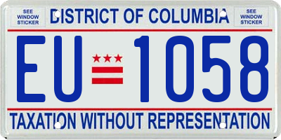 DC license plate EU1058