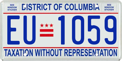 DC license plate EU1059