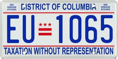 DC license plate EU1065