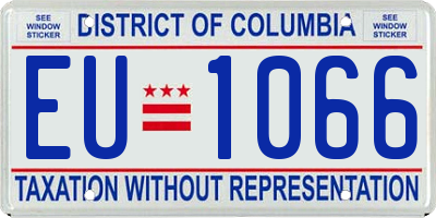 DC license plate EU1066