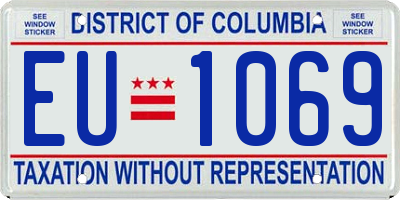 DC license plate EU1069