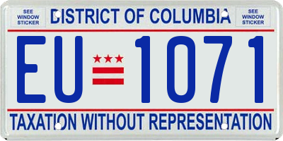 DC license plate EU1071