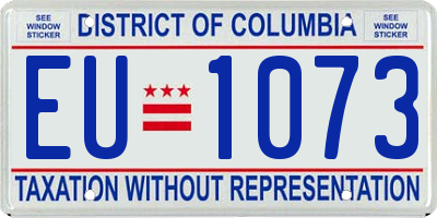 DC license plate EU1073