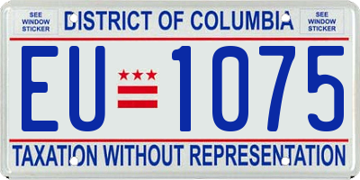 DC license plate EU1075