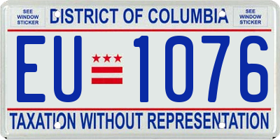 DC license plate EU1076