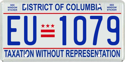 DC license plate EU1079