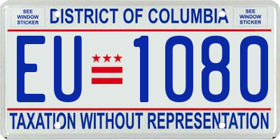 DC license plate EU1080