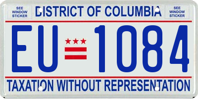 DC license plate EU1084