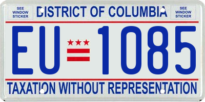 DC license plate EU1085
