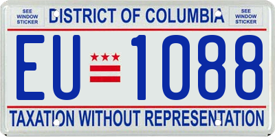 DC license plate EU1088