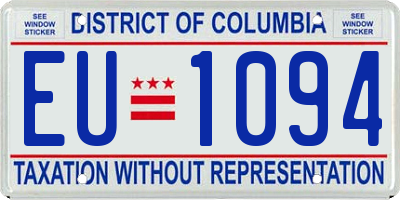 DC license plate EU1094