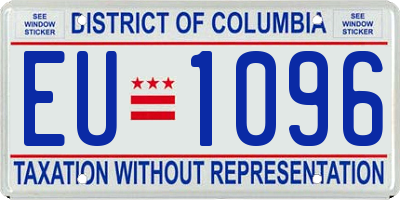 DC license plate EU1096