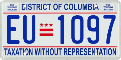 DC license plate EU1097
