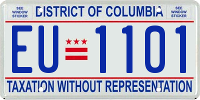 DC license plate EU1101