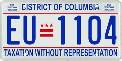 DC license plate EU1104
