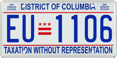 DC license plate EU1106