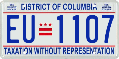 DC license plate EU1107