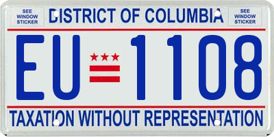 DC license plate EU1108