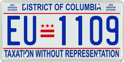 DC license plate EU1109