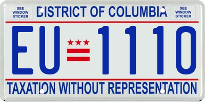 DC license plate EU1110