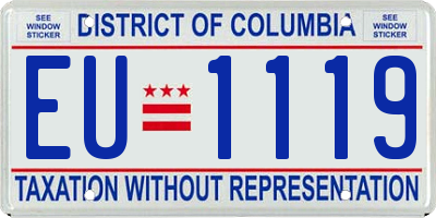 DC license plate EU1119