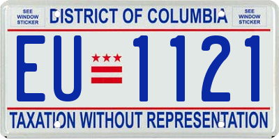 DC license plate EU1121