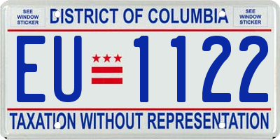 DC license plate EU1122