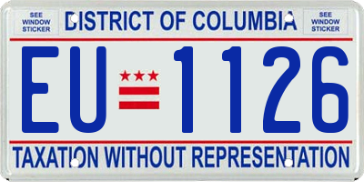 DC license plate EU1126