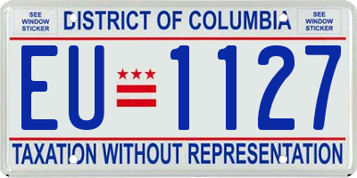 DC license plate EU1127