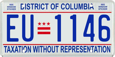 DC license plate EU1146