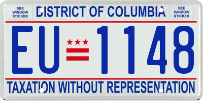 DC license plate EU1148