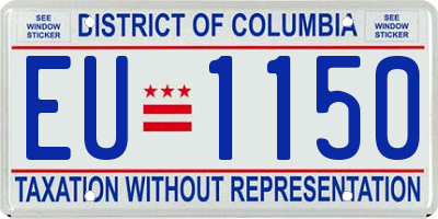 DC license plate EU1150
