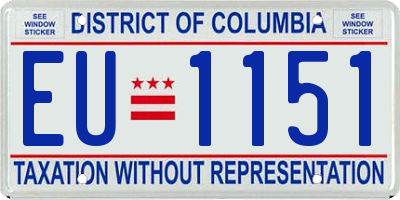 DC license plate EU1151