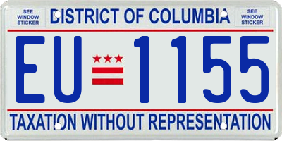DC license plate EU1155