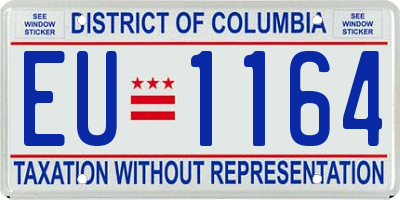 DC license plate EU1164