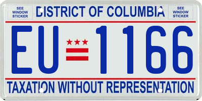DC license plate EU1166