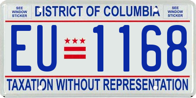 DC license plate EU1168