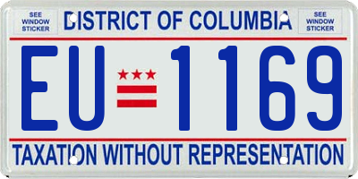 DC license plate EU1169
