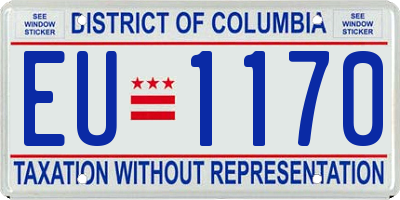 DC license plate EU1170