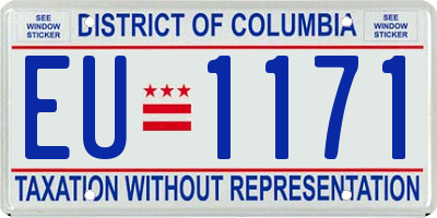 DC license plate EU1171