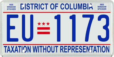 DC license plate EU1173