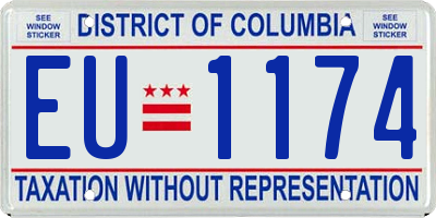 DC license plate EU1174