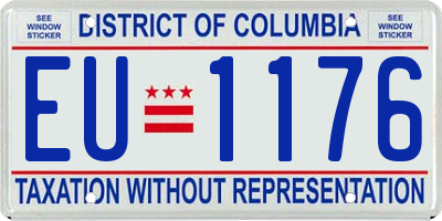 DC license plate EU1176