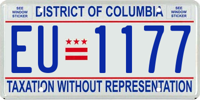 DC license plate EU1177