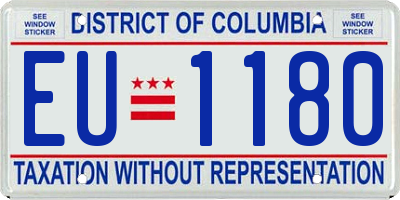 DC license plate EU1180