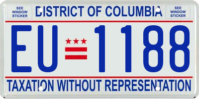 DC license plate EU1188