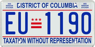 DC license plate EU1190
